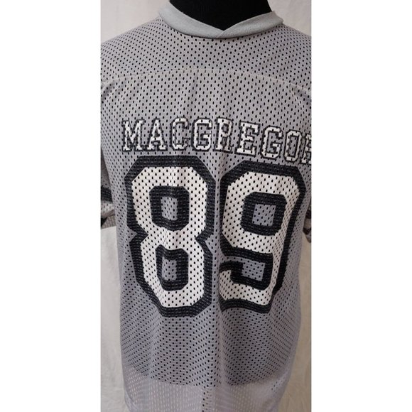 Vintage  MACGREGOR #89 Large Grey Practice Perforated Football NFL Jersey - Picture 2 of 10